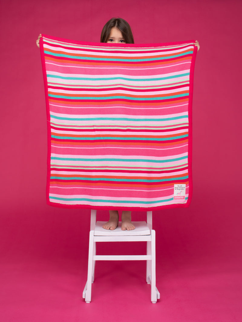 Cosatto Stripe Blanket Pink - Accessory - Cosatto Ireland