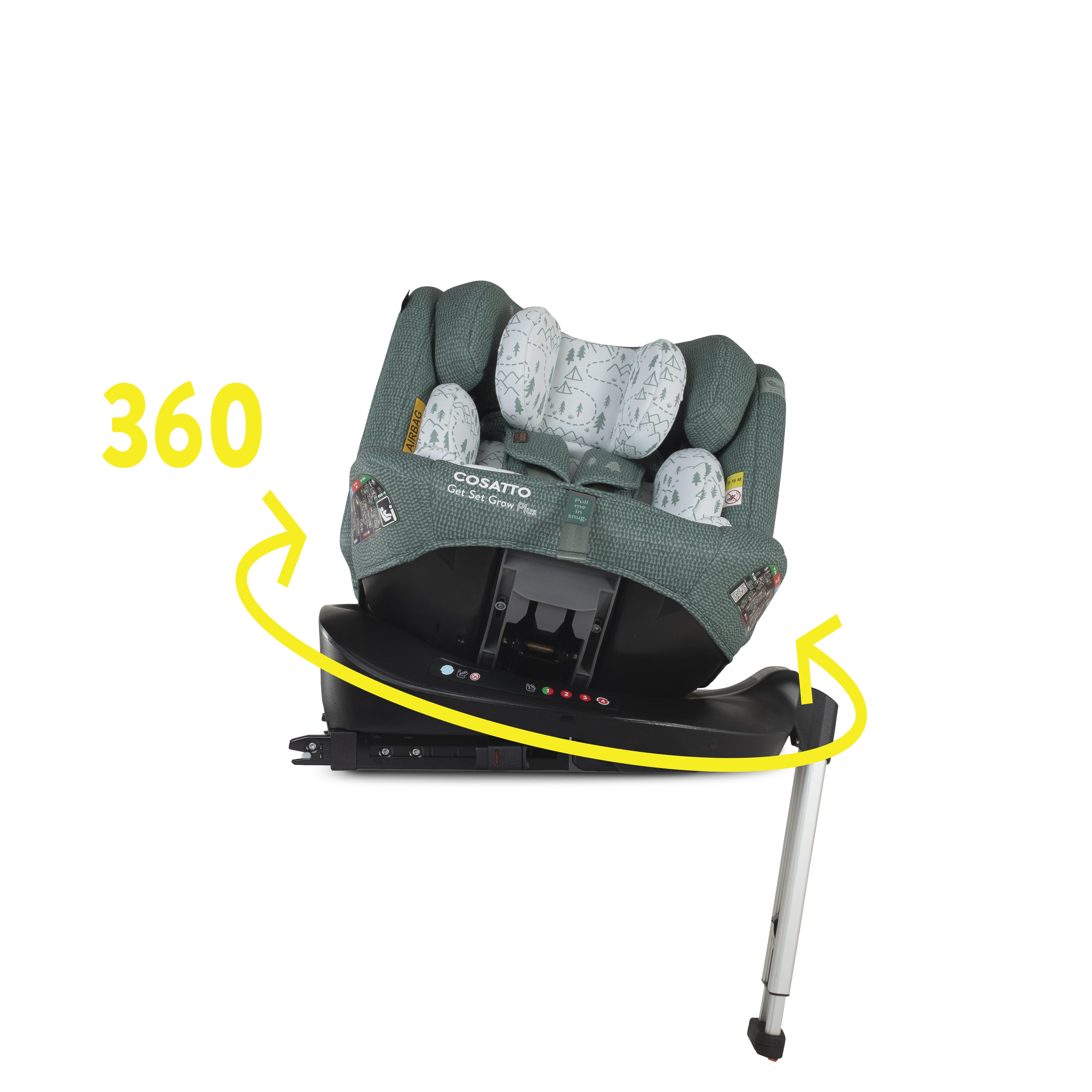 Get Set Grow Plus i-Size 360 Car Seat Tiny Treetops