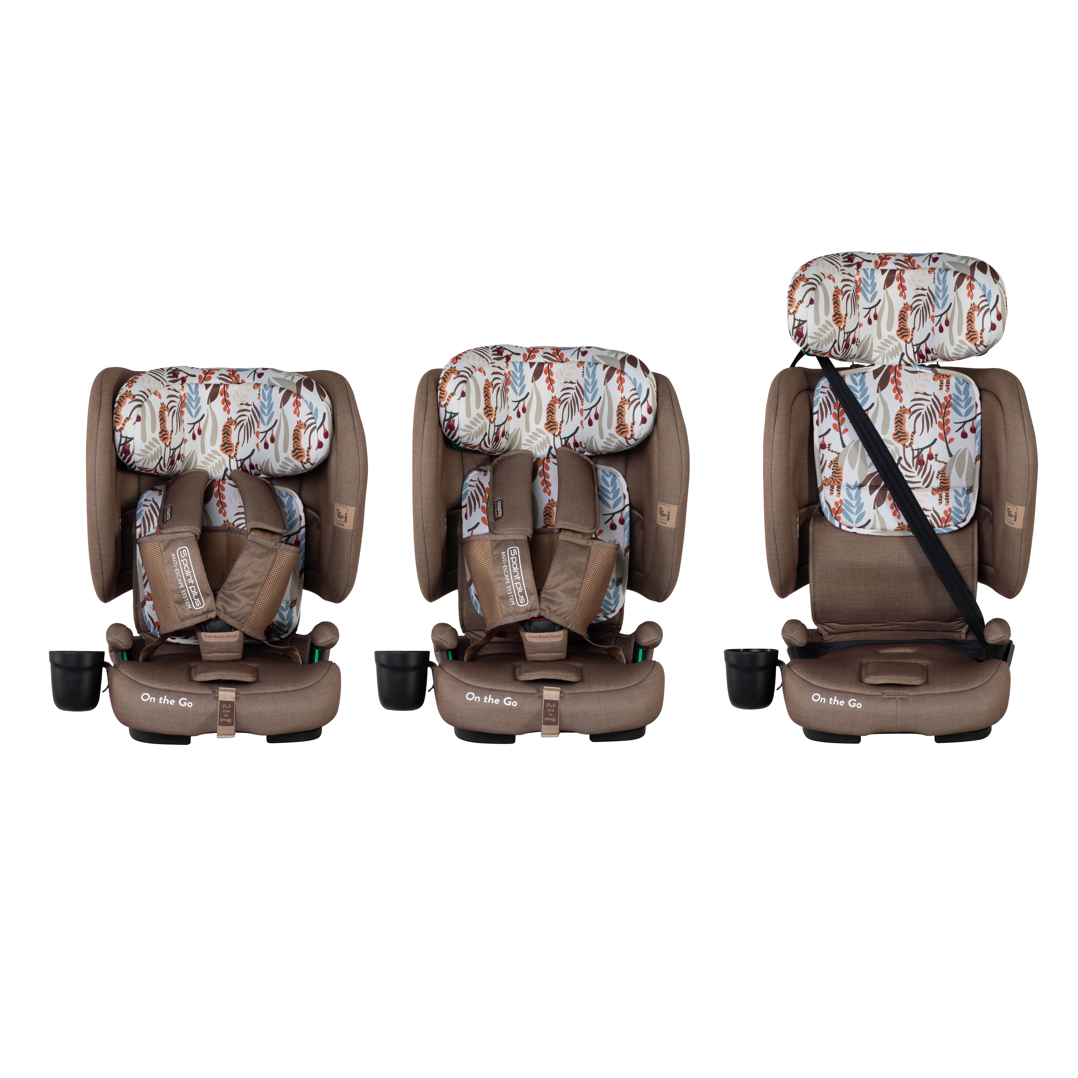 On The Go i-Size Travel Car Seat Tiger Tale