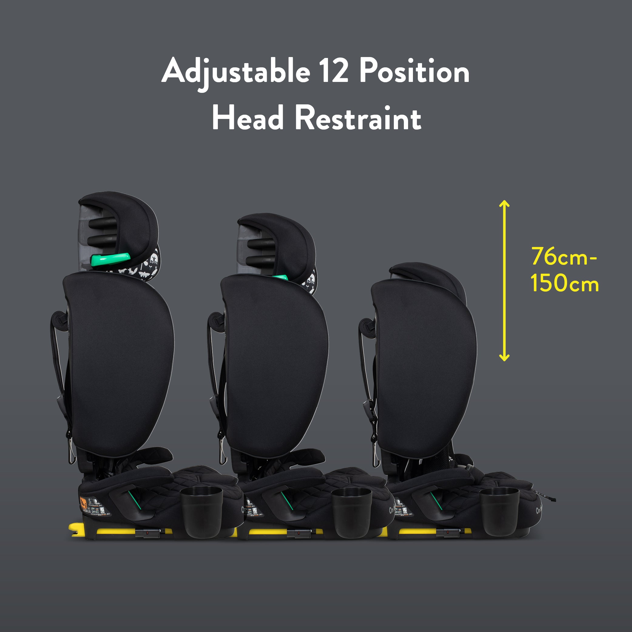 On The Go i-Size Travel Car Seat Silhouette