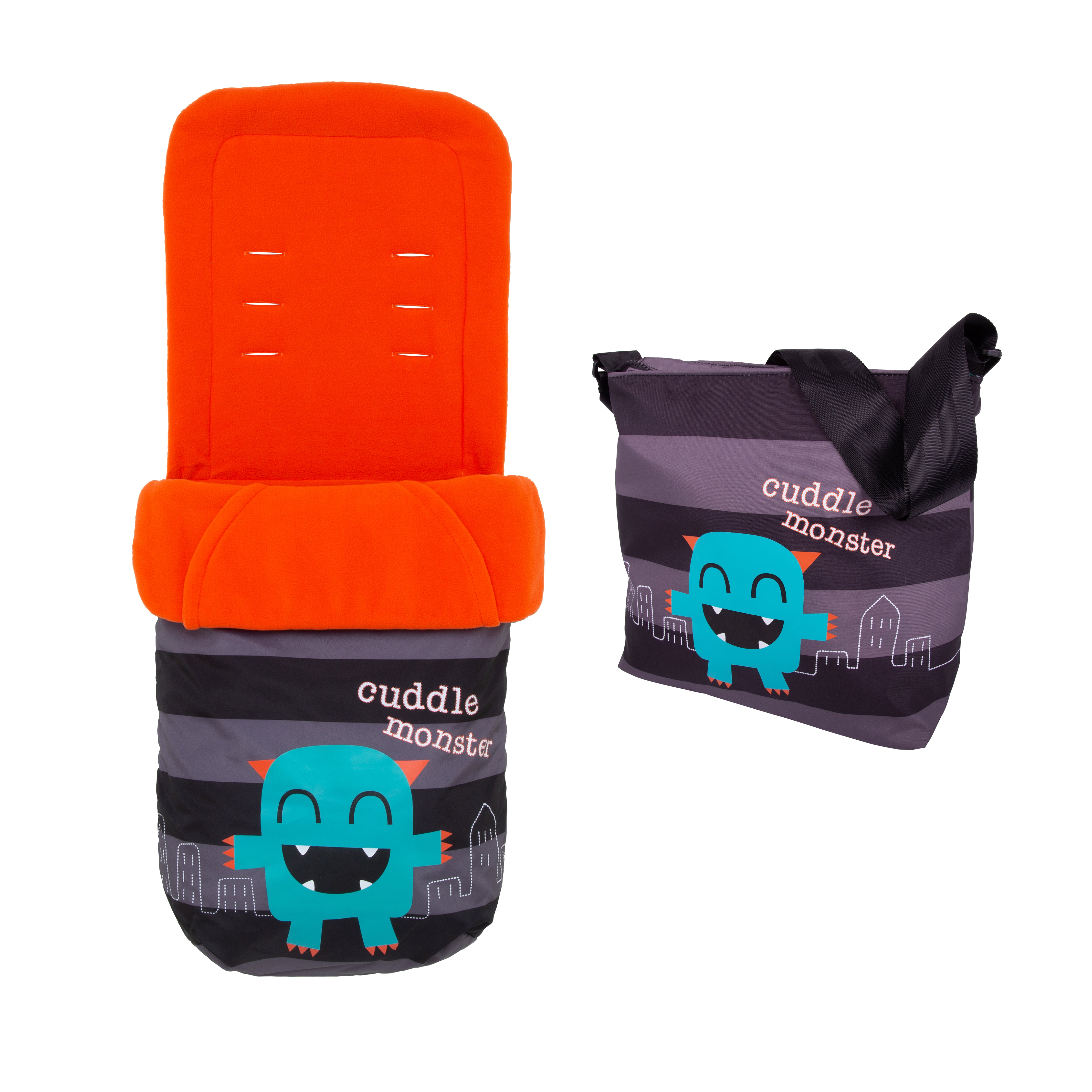 Cosatto Changing Bag and Footmuff Bundle Cuddle Monster