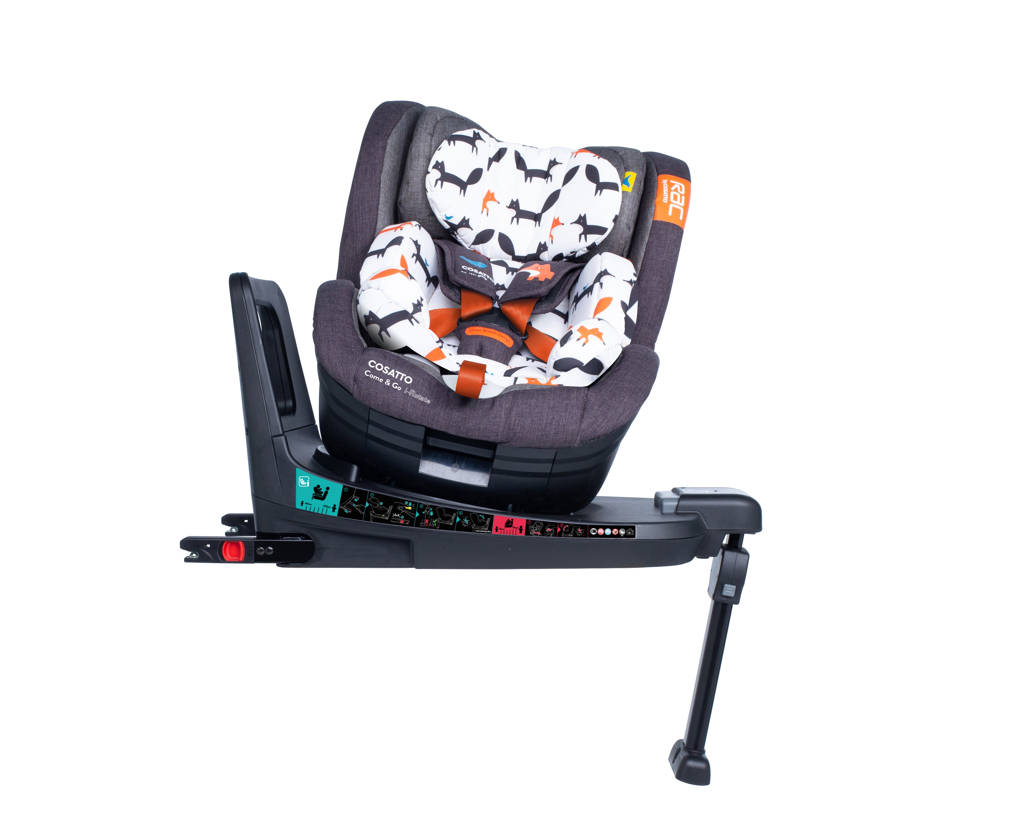 Come and Go I-Rotate I-Size Car seat Mister Fox