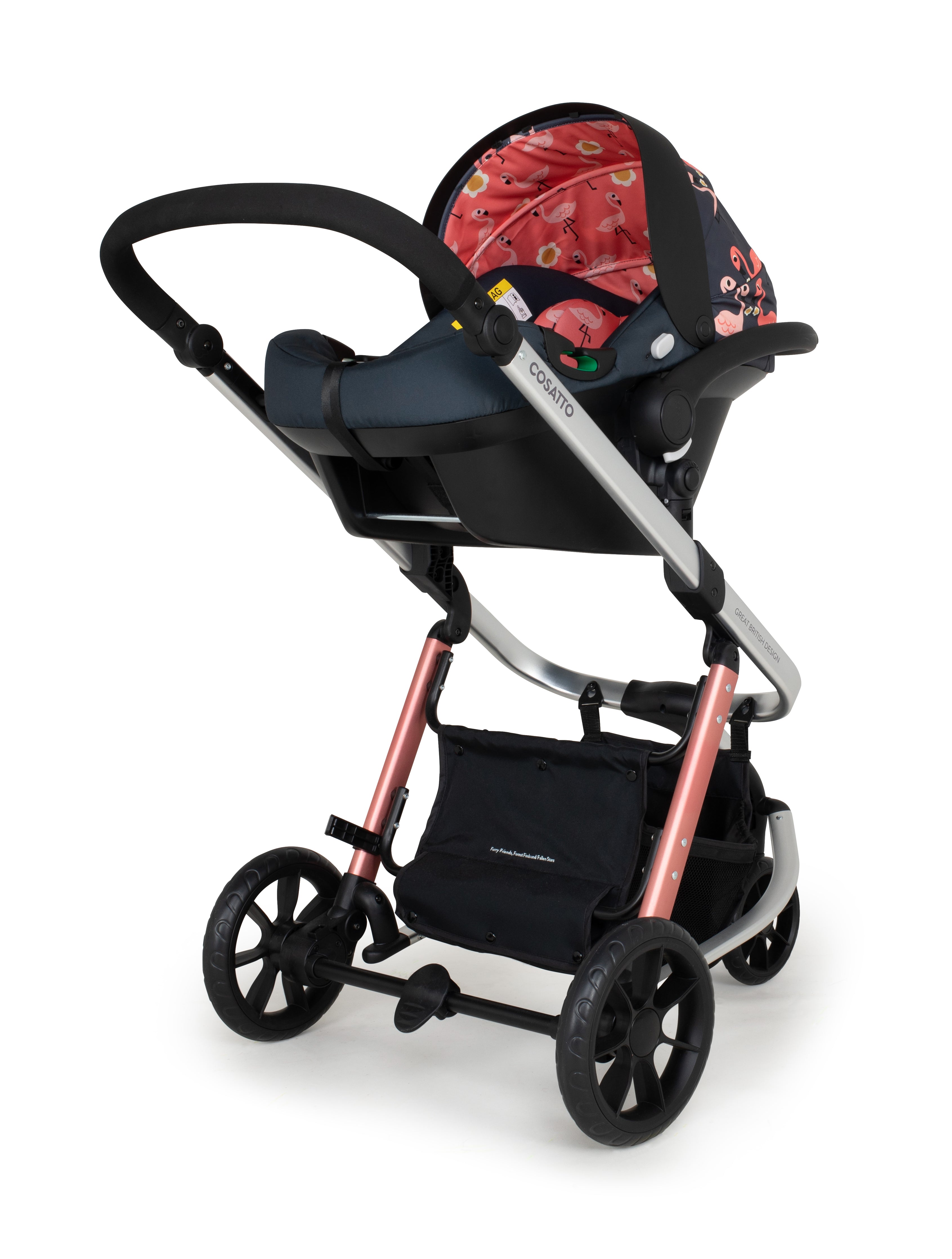 Giggle 2 in 1 i-Size Bundle Pretty Flamingo