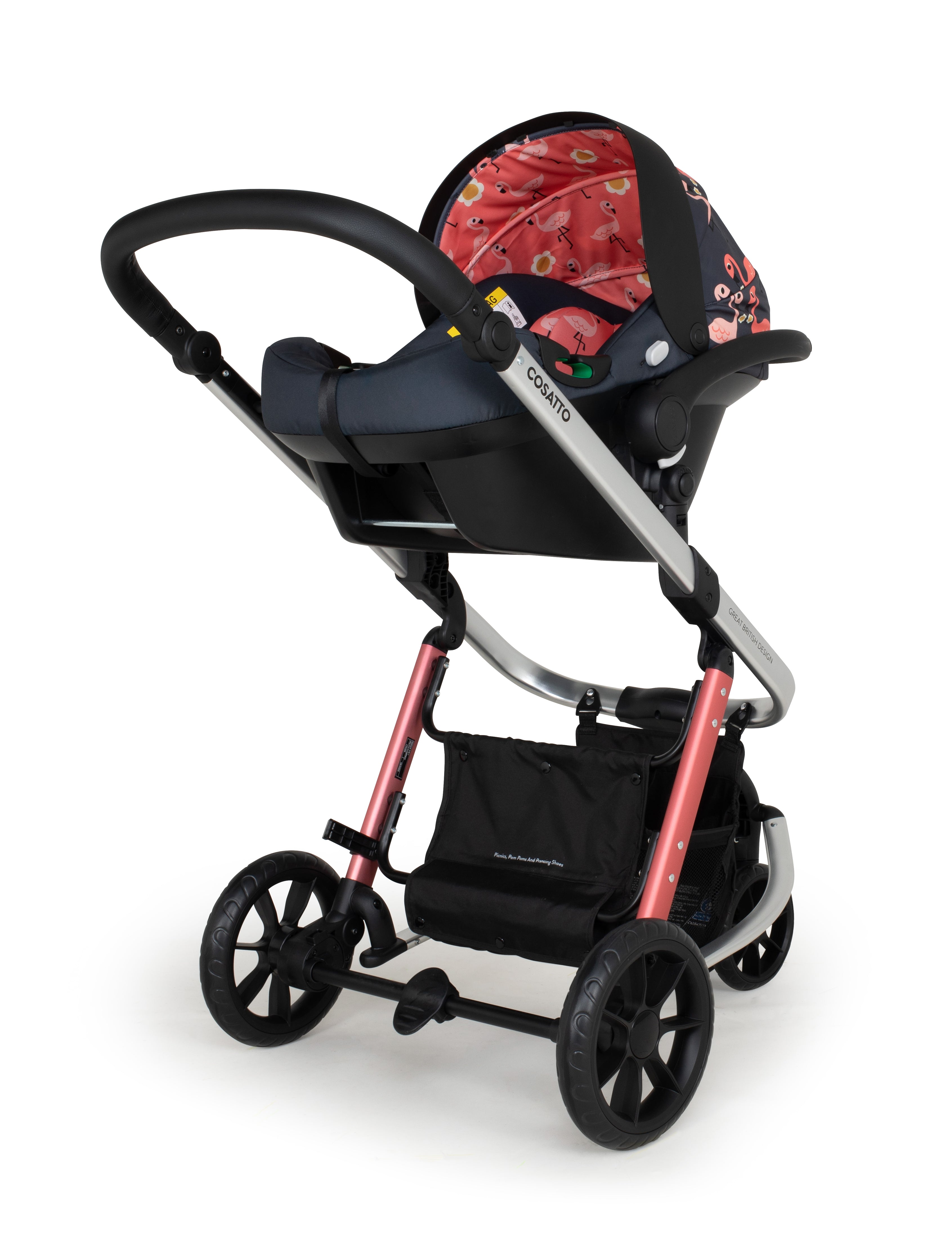 Giggle 3 in 1 Carseat Bundle Pretty Flamingo