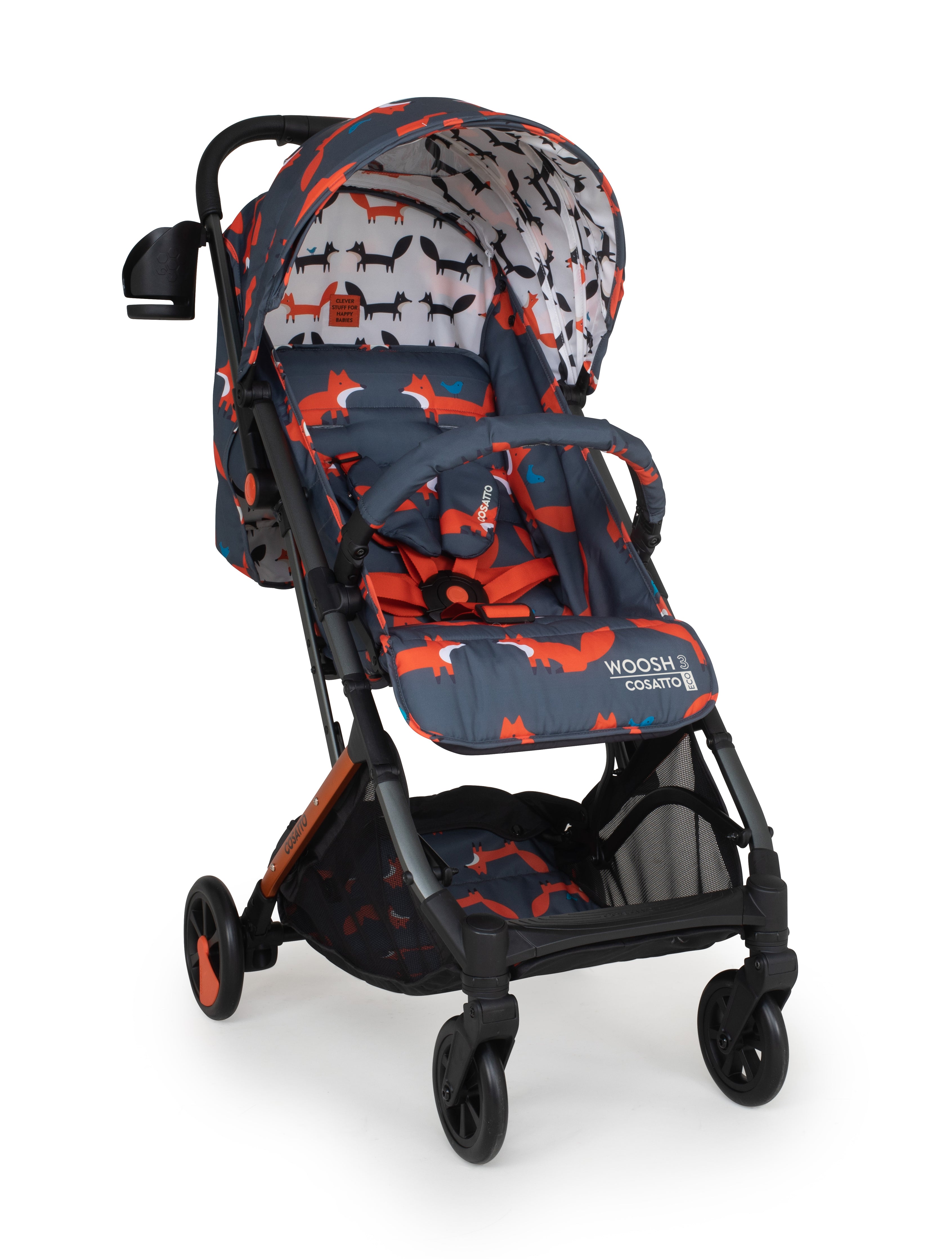 Woosh 3 Stroller Charcoal Mister Fox - Stroller - Cosatto Ireland