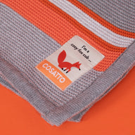 Cosatto Stripe Blanket Grey Orange
