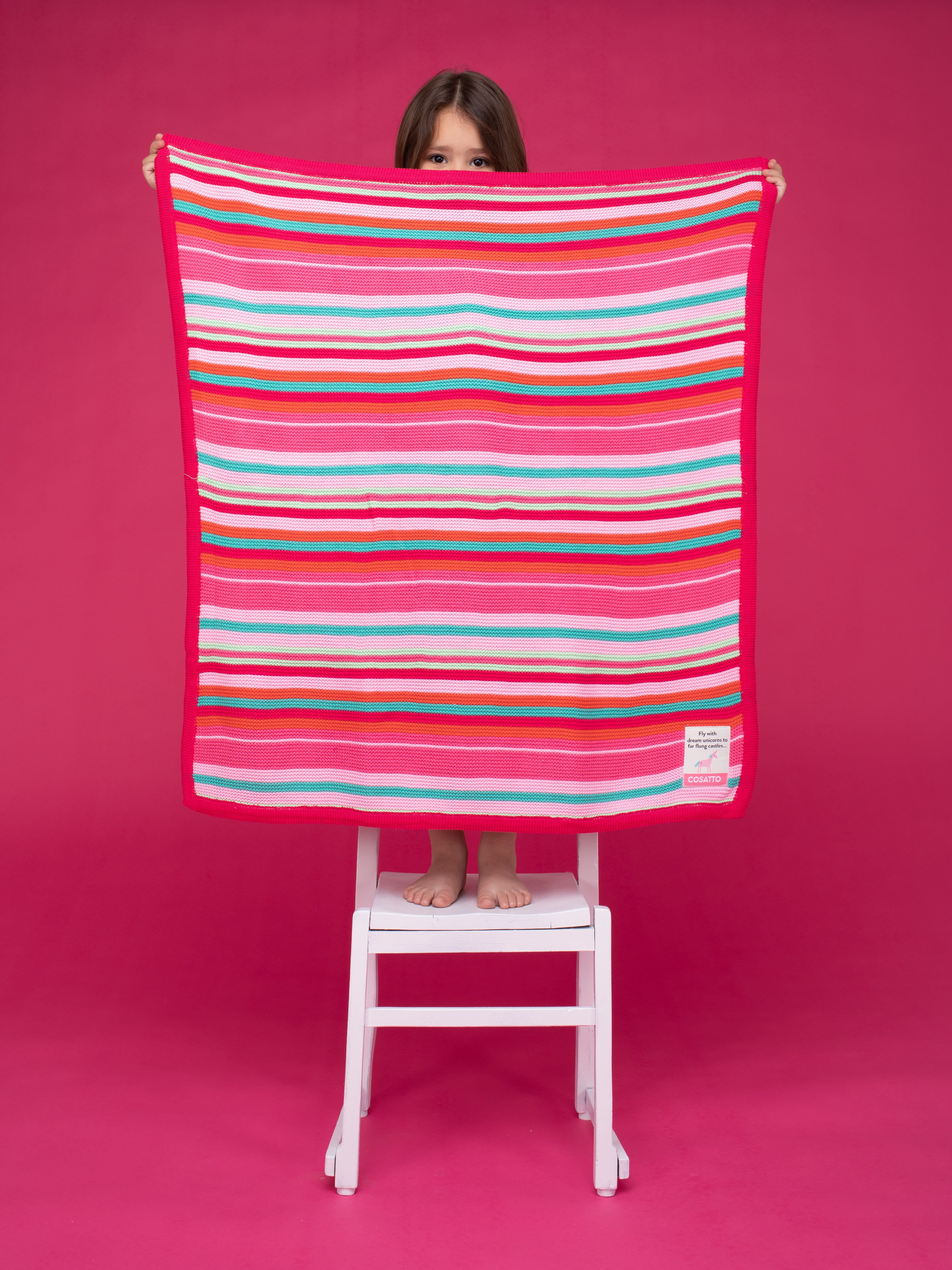 Cosatto Stripe Blanket Pink