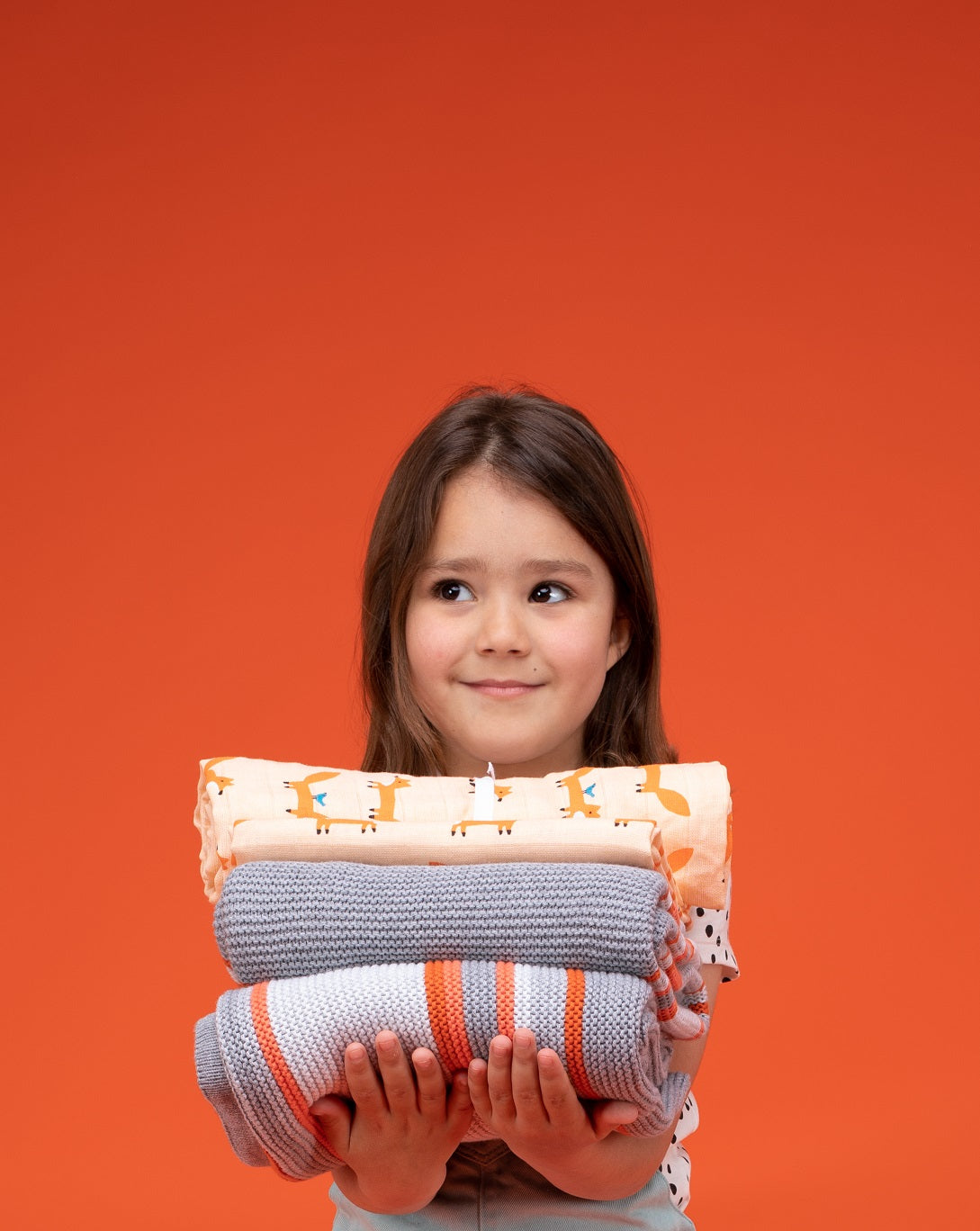 Cosatto Stripe Blanket Grey Orange