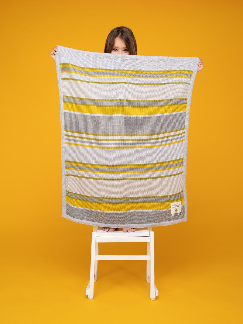 Cosatto Stripe Blanket Grey Yellow - Accessory - Cosatto Ireland
