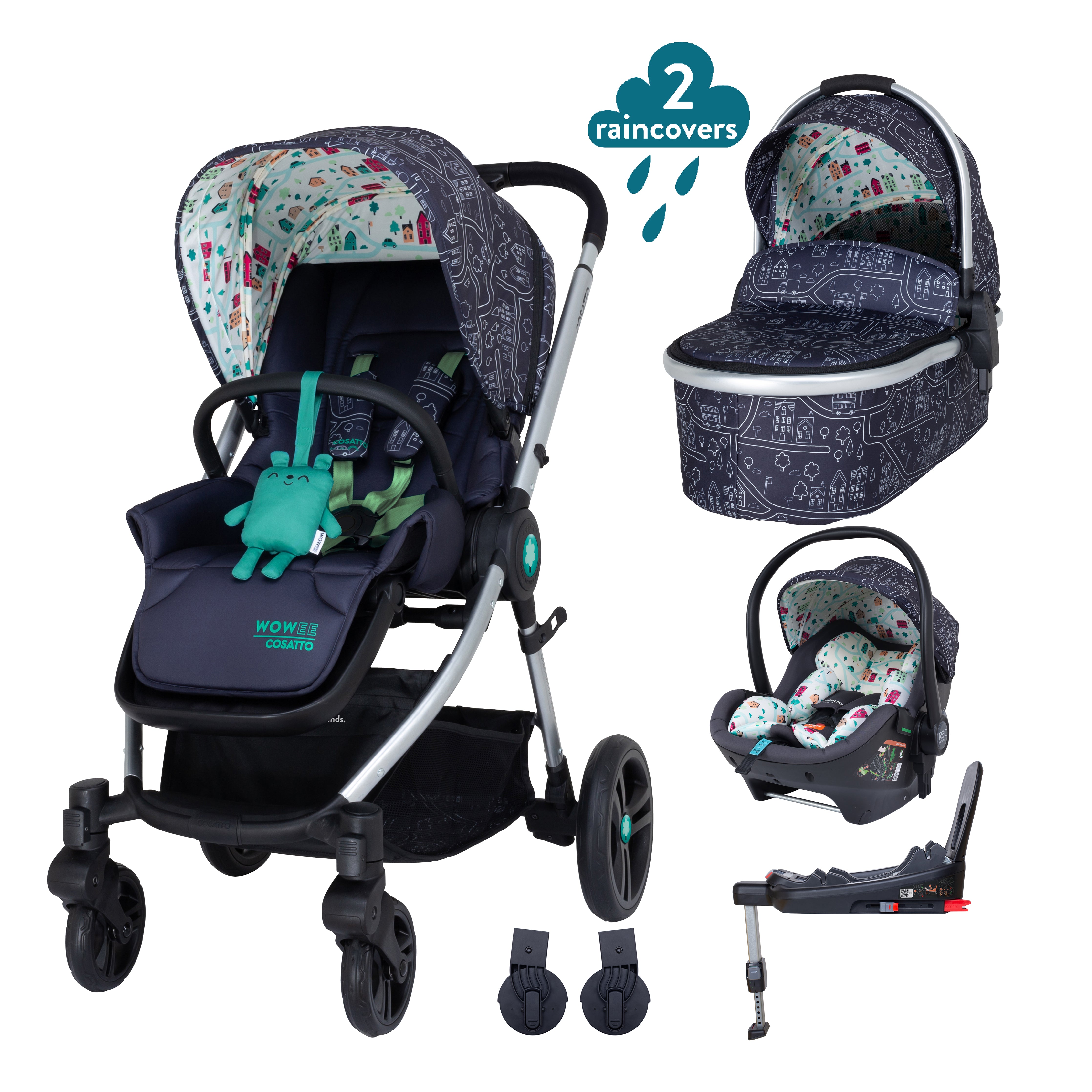Wowee Car Seat and i-Size Base Bundle My Town