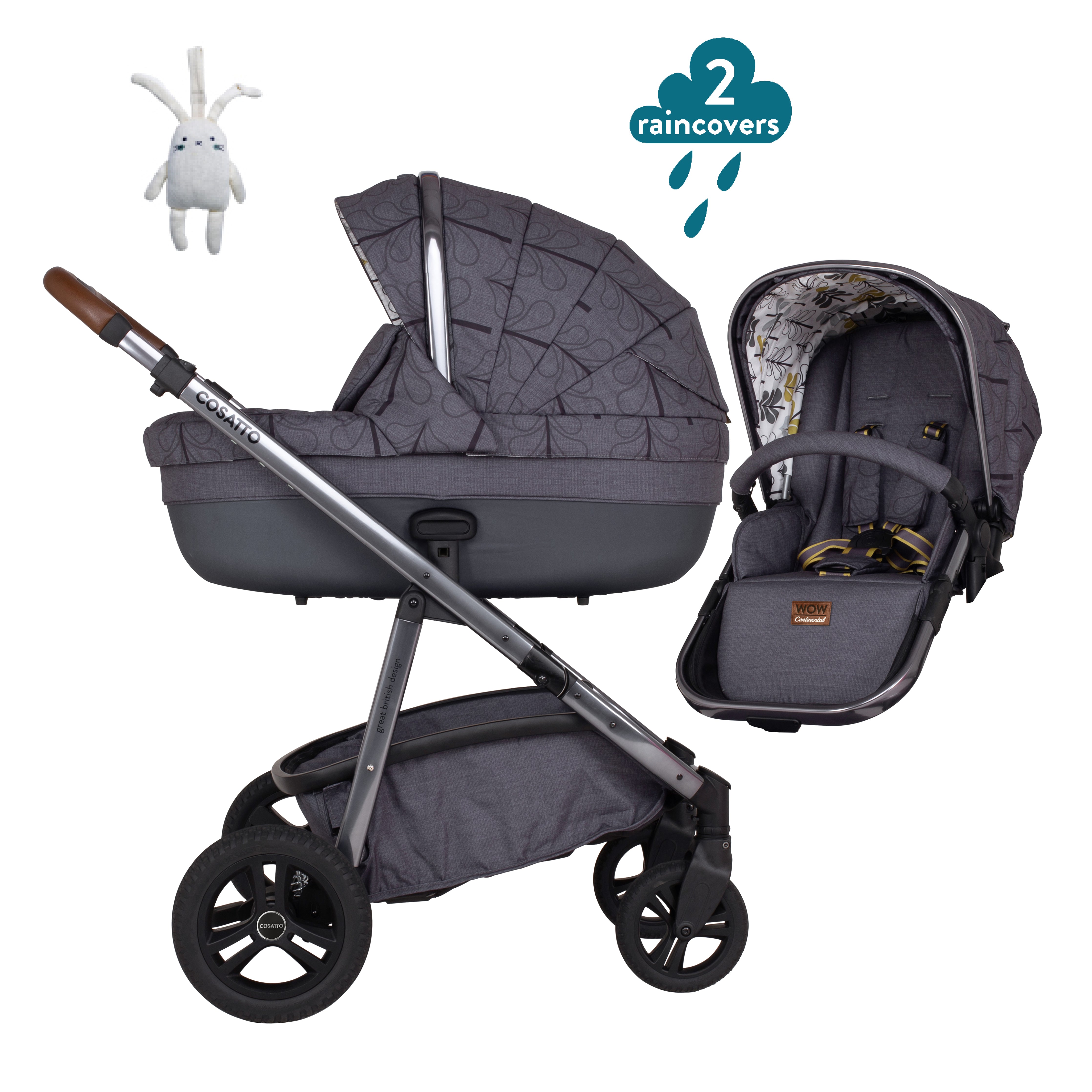 Wow Continental Pram & Pushchair Bundle Fika Forest