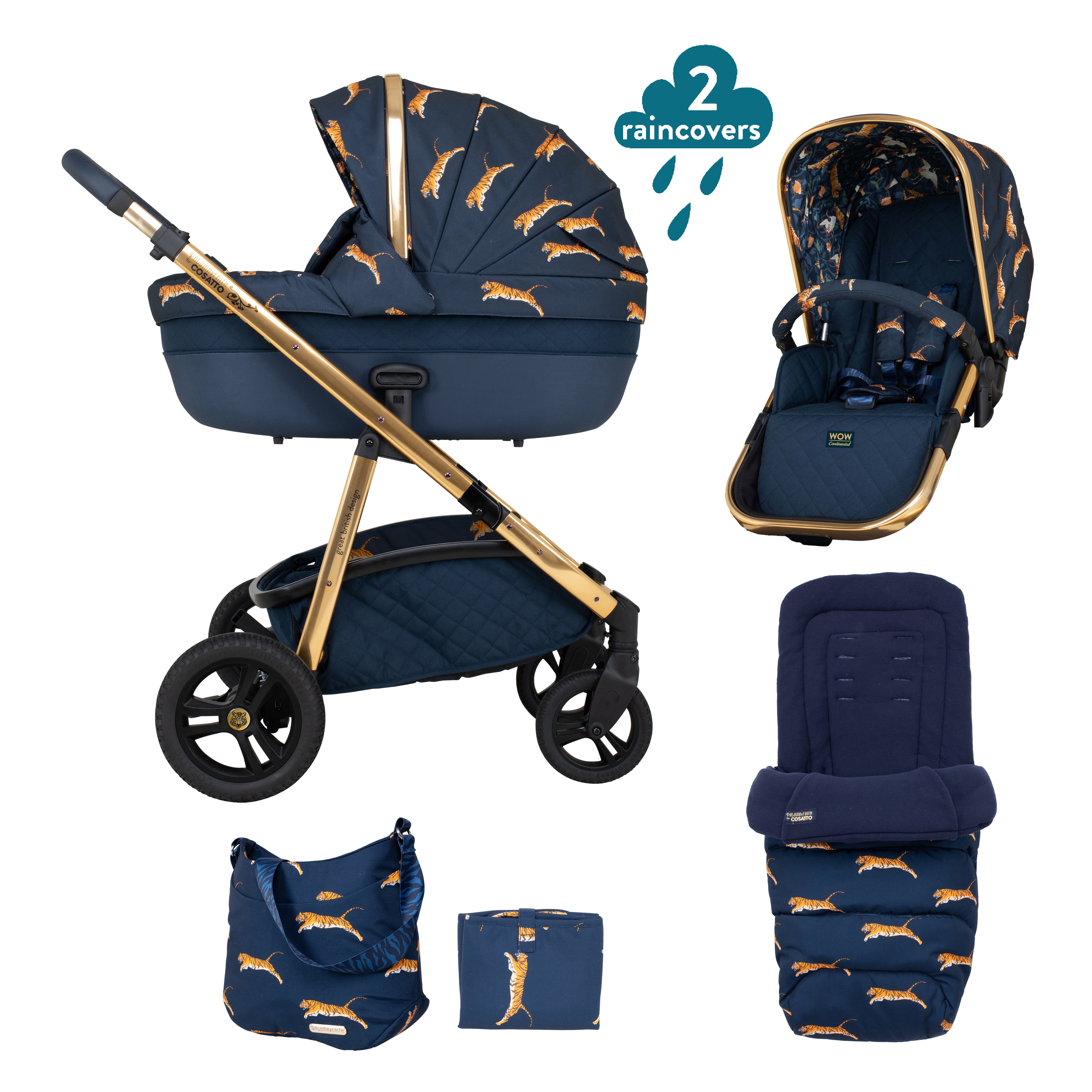 Wow Continental Pram and Pushchair Bundle On the Prowl