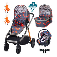 Wow XL Car Seat Bundle Charcoal Mister Fox
